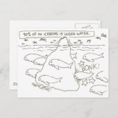 氷山の90%が水中である： "BONK!" ポストカード (正面/裏面)