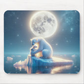 氷山を溶かすホッキョクグマ マウスパッド (正面)