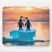氷山を溶けているペンギン マウスパッド (正面)