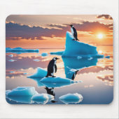 氷山を溶けているペンギン マウスパッド (正面)
