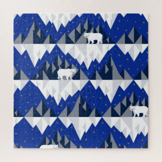 氷山シームレスパターン上の極熊。 ジグソーパズル