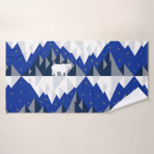 氷山シームレスパターン上の極熊。 バスタオル (バスタオル)