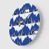 氷山シームレスパターン上の極熊。 ラージ壁時計 (傾斜)