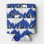 氷山シームレスパターン上の極熊。 缶クーラー (裏面)