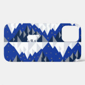 氷山シームレスパターン上の極熊。 Case-Mate iPhoneケース (裏面 (横))