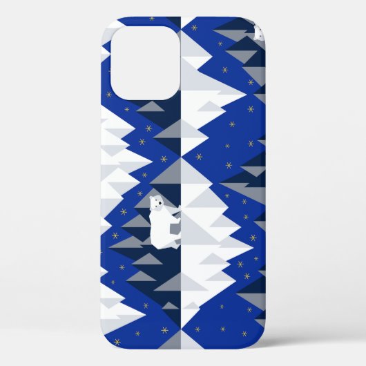 氷山シームレスパターン上の極熊。 Case-Mate iPhoneケース (裏面)