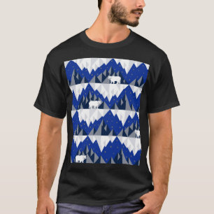 氷山シームレスパターン上の極熊。 Tシャツ