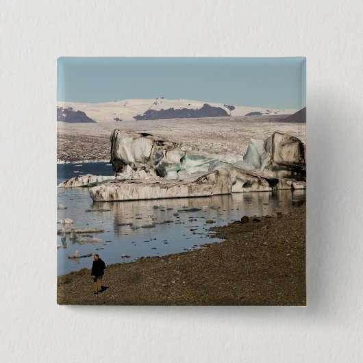 氷山層 缶バッジ (正面)