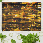 氷床下の曇り照明 キッチンタオル (折り畳み)