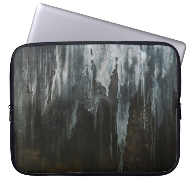 氷形成のマクロ撮影 ラップトップスリーブ (正面)