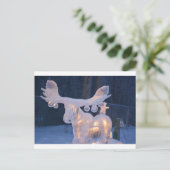 氷彫刻・雪凍ってい冬の風物詩 ポストカード (スタンド正面)