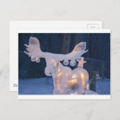 氷彫刻・雪凍ってい冬の風物詩 ポストカード (正面/裏面)