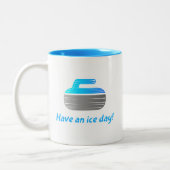 "氷日を過して下さい! "カールのマグ ツートーンマグカップ (左)