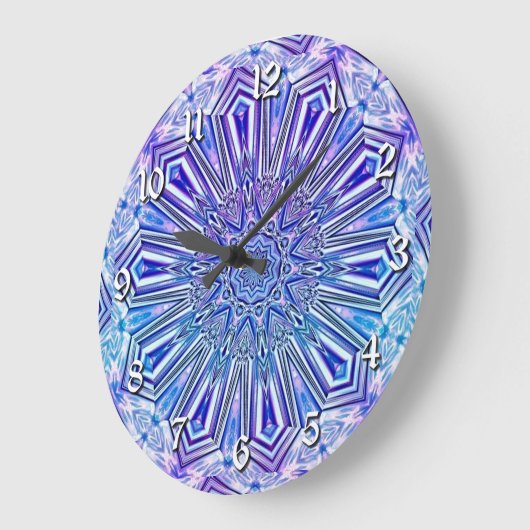 氷星万華鏡のように千変万化するパターン型壁時計 ラージ壁時計 (傾斜)