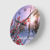 氷時計のウィンターベリー ラウンド壁時計 (傾斜)