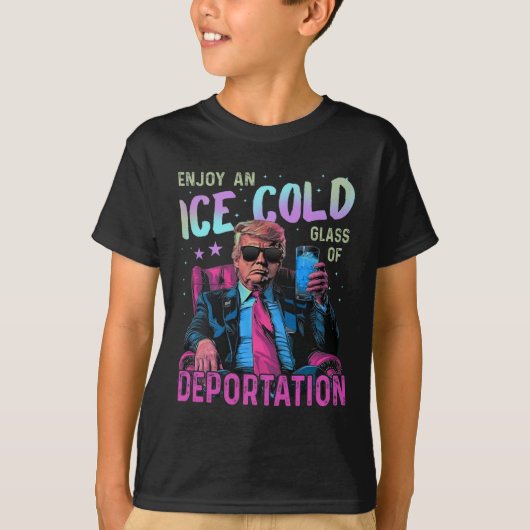 氷楽しむを冷やして退去命令を出す Tシャツ (正面)