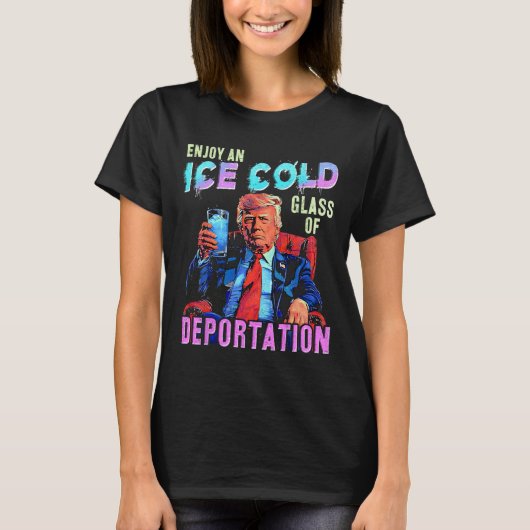 氷楽しむを冷やして退去命令を出す Tシャツ (正面)