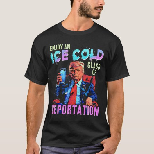 氷楽しむを冷やして退去命令を出す Tシャツ (正面)