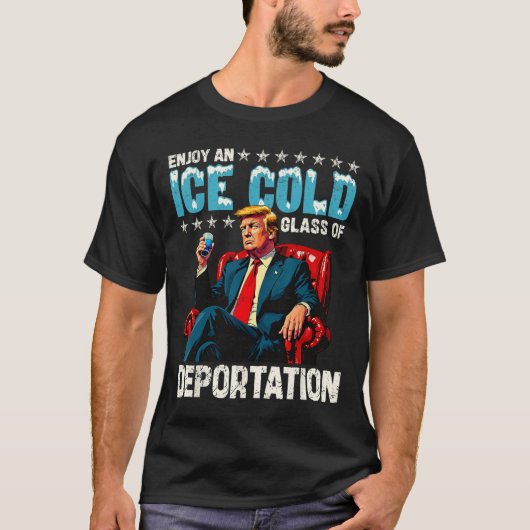 氷楽しむを冷やして退去命令を出す Tシャツ (正面)