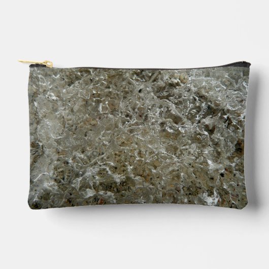 氷氷抽象芸術自然テクスチャ アクセサリーポーチ (正面)