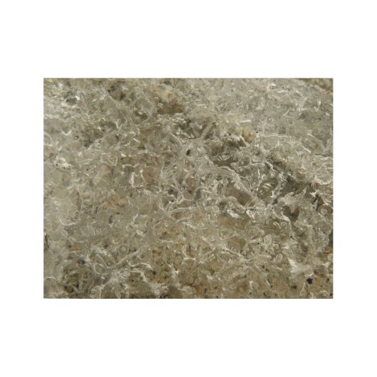 氷氷抽象芸術自然テクスチャ ウッドポスター (正面)