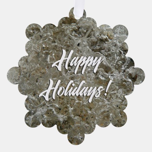 氷氷抽象芸術自然テクスチャ オーナメントカード (正面)