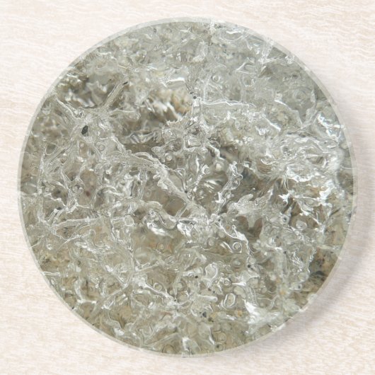 氷氷抽象芸術自然テクスチャ コースター (正面)