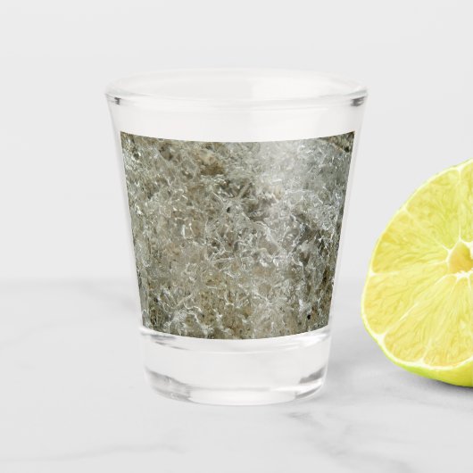 氷氷抽象芸術自然テクスチャ ショットグラス (正面)