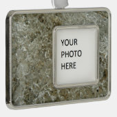氷氷抽象芸術自然テクスチャ シルバープレートフレームオーナメント (右)