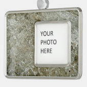 氷氷抽象芸術自然テクスチャ シルバープレートフレームオーナメント (左)