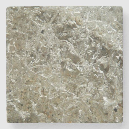 氷氷抽象芸術自然テクスチャ ストーンコースター (正面)