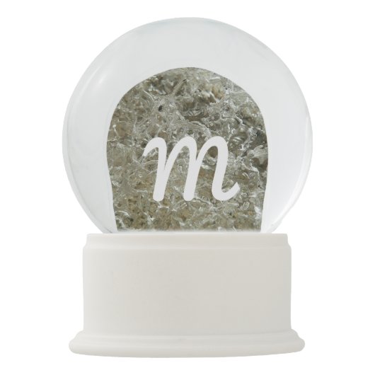 氷氷抽象芸術自然テクスチャ スノーグローブ (正面)