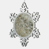 氷氷抽象芸術自然テクスチャ スノーフレークピューターオーナメント (右)