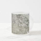 氷氷抽象芸術自然テクスチャ フロストグラスマグカップ (正面右)
