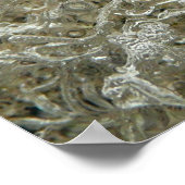 氷氷抽象芸術自然テクスチャ ポスター (角)