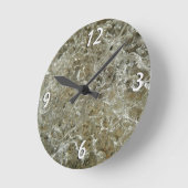 氷氷抽象芸術自然テクスチャ ラウンド壁時計 (傾斜)
