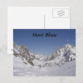 氷河でスキーをする ポストカード (正面/裏面)