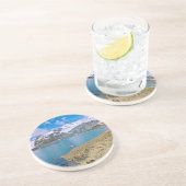 氷河とヨットを背景に コースター (側面)