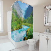 氷河と川の谷を下る シャワーカーテン (インサイチュ)