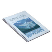 氷河のシーン – アラスカ，コルドバ ノートブック (右側)