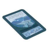 氷河のシーン – アラスカ，ジュノー マグネット (右側)