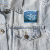 氷河のシーン – アラスカ,セルドビア 缶バッジ (インサイチュ)