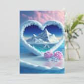 氷河のハート：極地チャームの結婚Invitati 招待状 (スタンド正面)