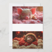 氷河のハート：極地チャームの結婚Invitati 招待状 (裏面)