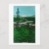 氷河のピークと町の遠景 ポストカード (正面)