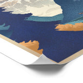 氷河の国定公園リトアートポスター ポスター (角)