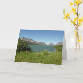 氷河の国立公園でスイフトカレント湖ビュー カード (黄色い花)