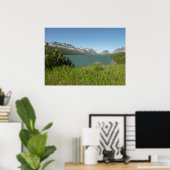 氷河の国立公園でスイフトカレント湖ビュー ポスター (ホームオフィス)