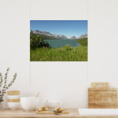 氷河の国立公園でスイフトカレント湖ビュー ポスター (キッチン)