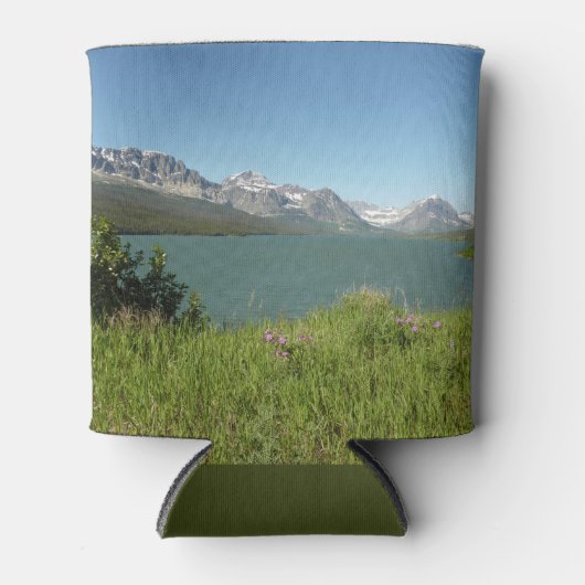 氷河の国立公園でスイフトカレント湖ビュー 缶クーラー (正面)